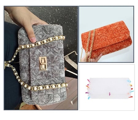 شبك مربعات بلاستيك للشنط