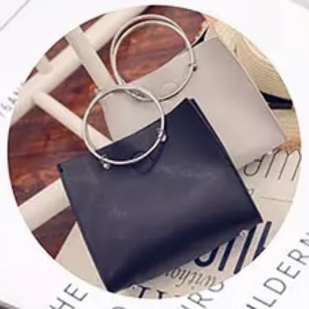 حلقات معدنية 11 سم  مناسبة للشنط