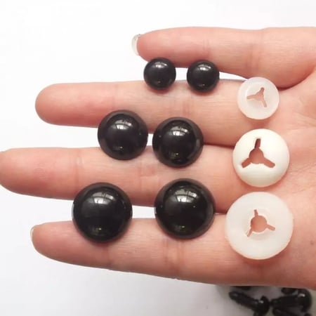 عيون دمى أسود 18 mm