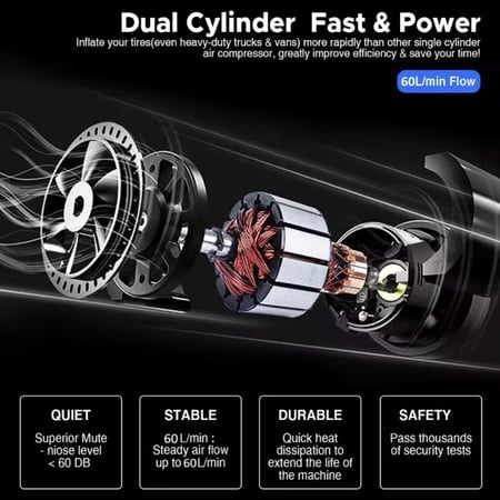 مضخه هواء مزوده بمحركين بضمان سنتين