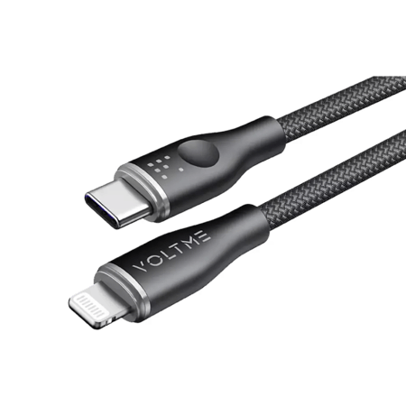 فولتمي سلك شاحن سلسلة روج مظفر من USB-C إلى آيفون بطول 1.2 م وبقوة 30 واط