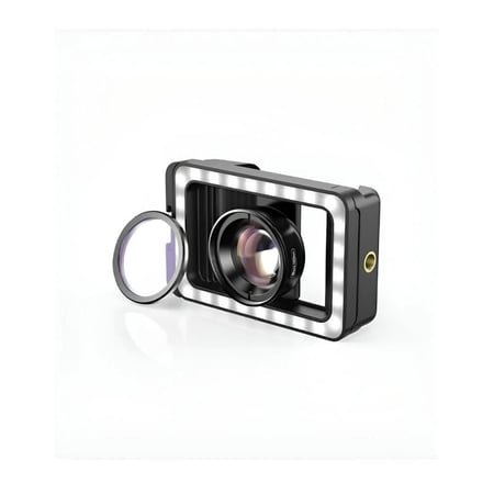 عدسة ماكرو HD 100MM مع ضوء LED - اسود