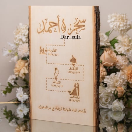 لوحة ذكريات - خشبية