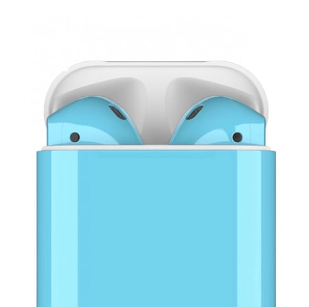 APPLE -  ابل ايربودز الجيل الثاني  -  ازرق سماوى فاتح   لامع