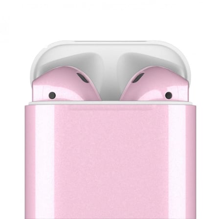 APPLE -  ابل ايربودز الجيل الثاني  -  بيبى بينك  فاتح لامع