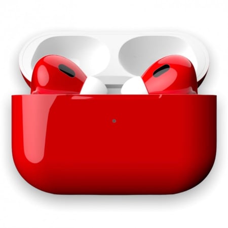 APPLE - آبل ايربودز االجيل الثانى برو جديد -  لون احمر فاتح لامع