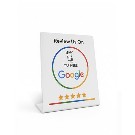 لوحة ستاند تقييم جوجل ماب الذكية (Google Review NFC Stand)
