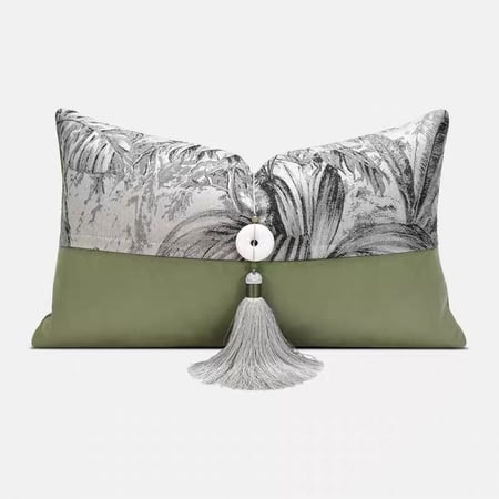 وسادة اخضر رمادي باكسسوار منتصف