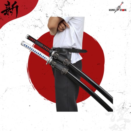 حزام سيوف الانمي اسلوب السيفين