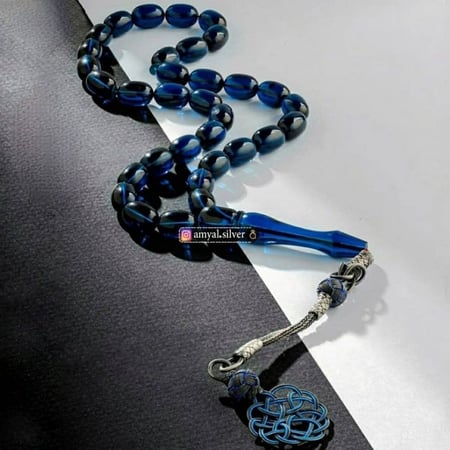 سبحة راقية برأس من الفضة الخالصة