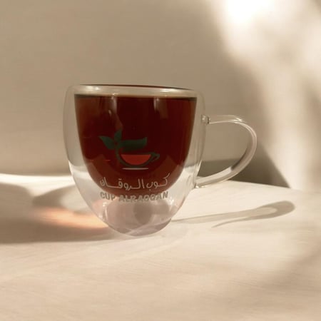 كوب زجاجي مزدوج ضد الحرارة