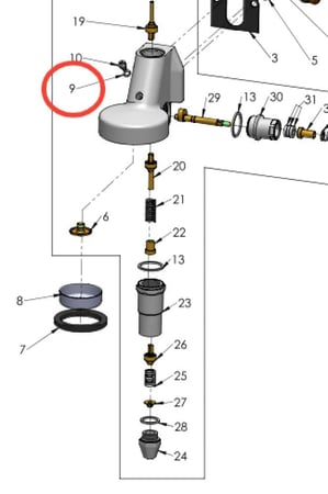 ربلة نحاس لقروب E61 لمكاين روكيت وبروفتيك C469901132