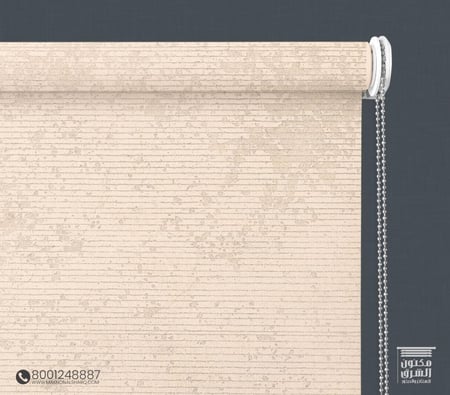 ستائر جاهزة - ستائر رول بلس بلاك اوت قماش وردي فاتح BC-1007 / المقاسات العرض 200*140 ارتفاع