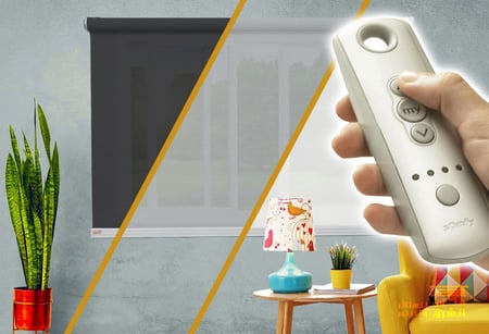 ستائر رول بلس صن سكرين سادة - كهربائي