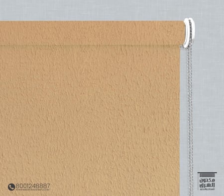 ستائر رول بلس بلاك اوت قماش بني منقوش  EBR-4