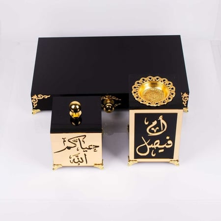 طقم مبخرة اكريليك 3 قطع بالاسم - 3