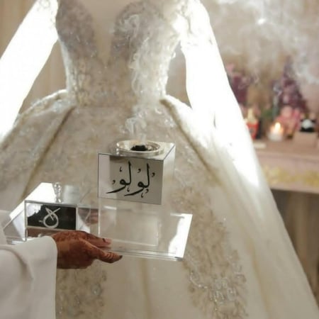 طقم مبخرة اكريلك زجاجي 3 قطع بالاسم