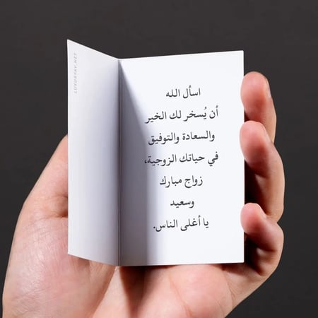 بطاقة تهنئة زواج لصديق