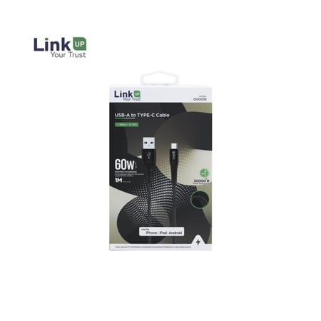 LinkUP TurboCharge - كابل شحن USB-A إلى TYPE-C فائق السرعة