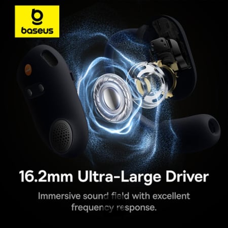 سماعة أذن لاسلكية بيسوس ELI مفتوحة الأذن مقاومة للماء