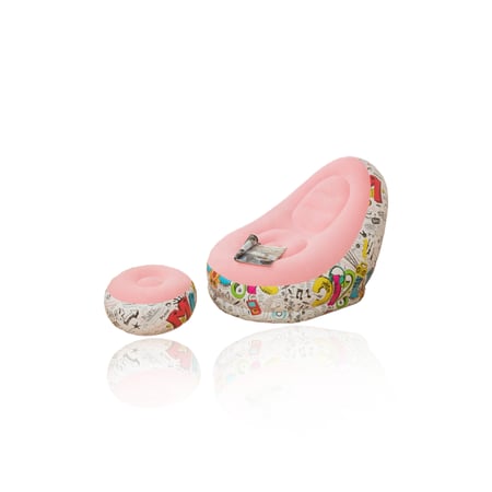 ألترا لاونج غرفة المعيشة أريكة قابلة للنفخ مع مسند للقدم