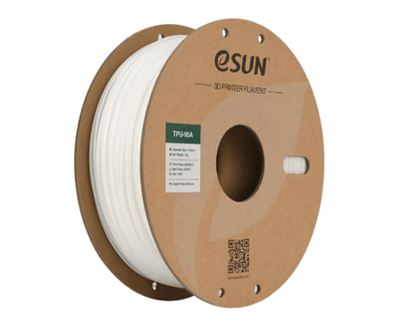 eSUN TPU 95A Flexible 3D Printing Filament 1.75mm 1kg White