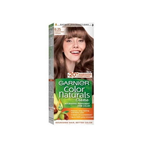 غارنييه كولور ناتشورالز – صبغة شعر بني كستنائي 6.25