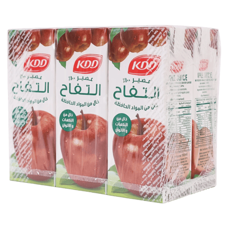 عصير كي دي دي بدون سكر ربطة - 180 مل*6حبات -