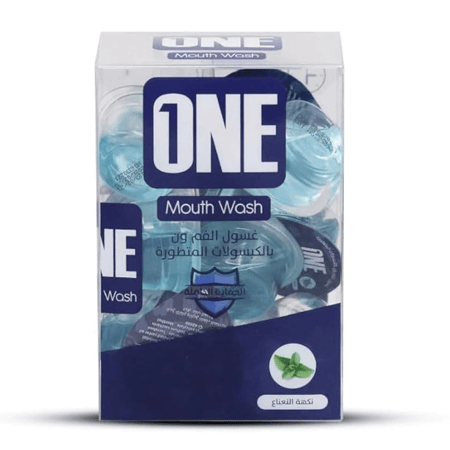 كبسولات غسول الفم ون ادفانسد بالنعناع – 20 كبسولة لتنظيف الفم وإنعاش النفس -  15 مل