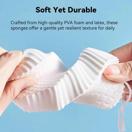 إسفنجة استحمام لتقشير الجسم بملمس ناعم لإزالة الجلد الميت وتنعيم البشرة لجميع أنواع البشرة