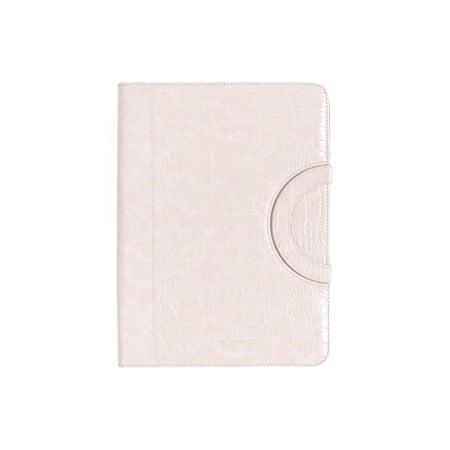 فولدر دوسيه ابيض كريمي جلد تمساح حقيبه لابتوب خفيفه وعمليه