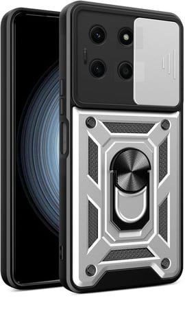 غطاء جوال مدرع مع حلقة مغناطيسية و غطاء كاميرا لهاتف انفينيكس نوت 30 الجيل الخامس - Infinix NOTE 30 5G
