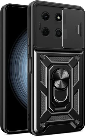غطاء جوال مدرع مع حلقة مغناطيسية و غطاء كاميرا لهاتف انفينيكس نوت 30 الجيل الخامس - Infinix NOTE 30 5G