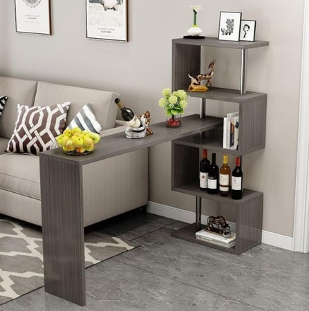 مكتب مع خزانه مدمجه لتوفير مساحه باسلوب عصري