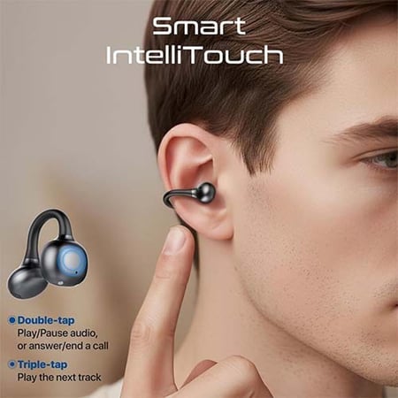 سماعة أذن لاسلكية AirClip-Pro بتصميم Open-Ear وبطارية 28 ساعة