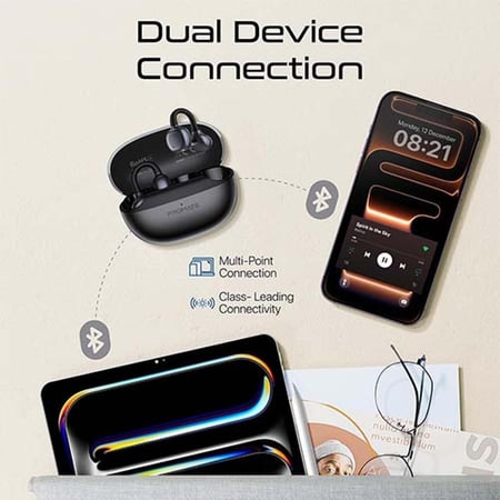 سماعة أذن لاسلكية AirClip-Pro بتصميم Open-Ear وبطارية 28 ساعة