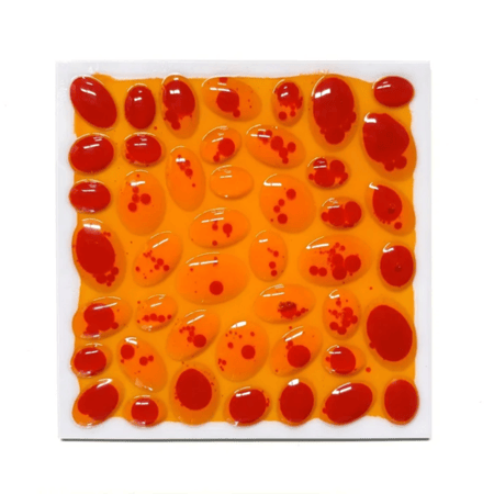 الأرضية الحسية البارزة (6 بلاطات داخلها سائل ملون مقاس 30x30سم)