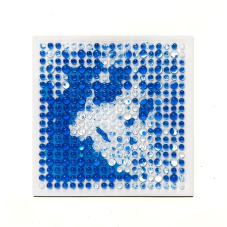 الأرضية الحسية البارزة (6 بلاطات داخلها سائل ملون مقاس 30x30سم)