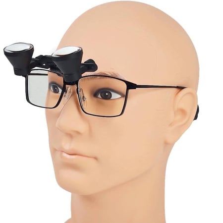 Adjustable GALILEO Flip-Up Loupes (2.5x) Titanium Frame