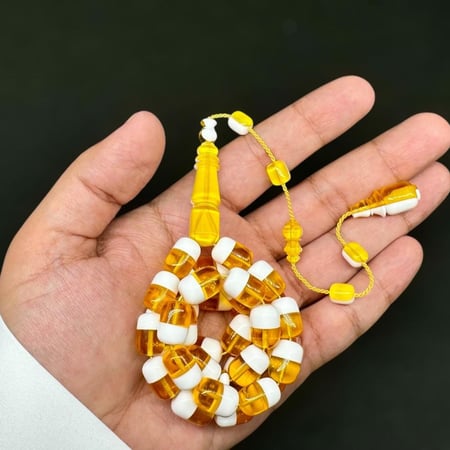 سبحة فاتوران منوصف بتصميم برميلي احترافي من مخملي