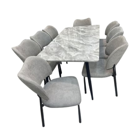 طاولة طعام 4 كراسي بديل رخام متعددة الألوان – تجمع الراحة والتصميم العصري في قطعة واحدة