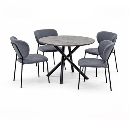 طقم طاولة طعام دائرية خشب - تصميم عصري – ألوان متعددة