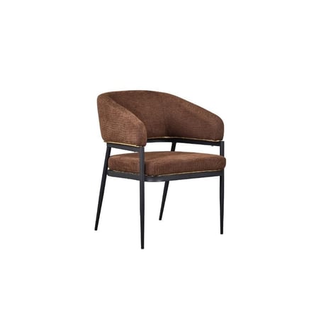 كرسي قماش مفرد لون بني - تصميم فاخر يضيف لمسة جمالية لغرفة المعيشة