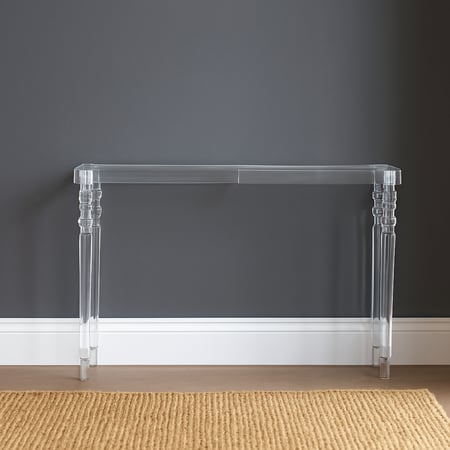 طاولة مدخل كونسول أكريليك شفافة مقاس 140×40×80 سم