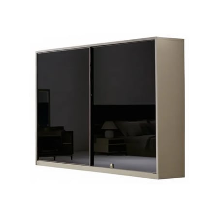 غرفة نوم عصرية خشب بيج مع أسود – 5 قطع