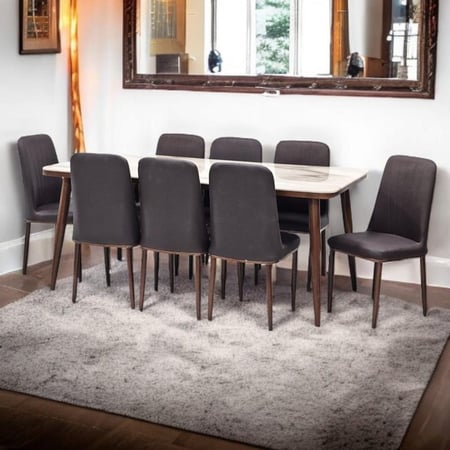 طاولة طعام مع 8 كراسي