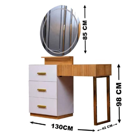 غرفة نوم خشب بتصميم عصري لون خشبي x أبيض - 5 قطع