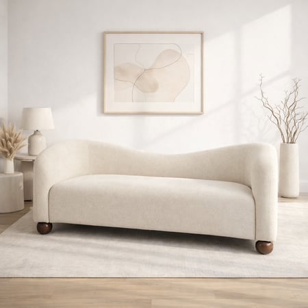 كنبة كريمي مودرن - راحة مثالية لجلسات العائلة اليومية