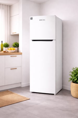 ثلاجة بابين 196 لتر لون أبيض – حفظ مثالي للطعام مع تحكم سهل