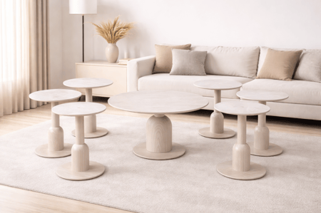 طقم طاولات شاي سيراميك مودرن متعدد الألوان - أناقة فورية تضيف لمسة فخامة لمجلسك